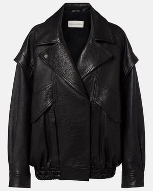 Nour Hammour Micah Leather Jacket - Black