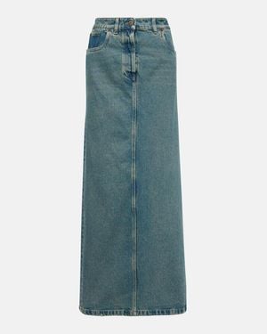 Prada Denim Maxi Skirt - Blue