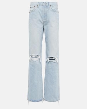 RE/DONE '90S High-Rise Straight Jeans - Blue