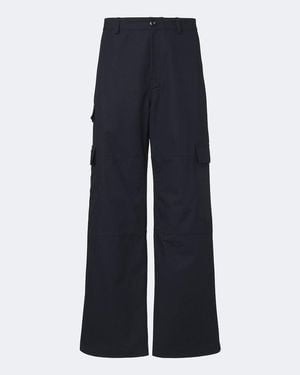 Balenciaga Cotton Cargo Trousers - Blue