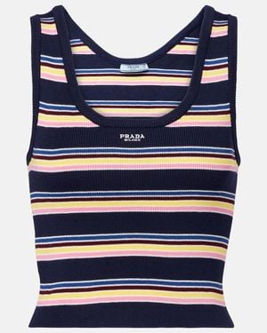 Prada Cotton Tank Top - Blue