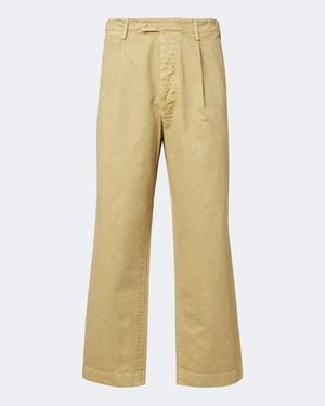 AURALEE Pantalones Chinos De Algodon Plisados - Neutro