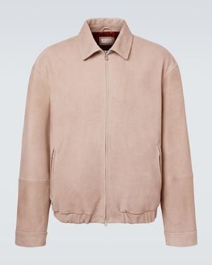 Brunello Cucinelli Suede Blouson Jacket - Pink