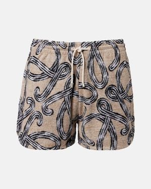 Loewe Paula's Ibiza Anagram Cotton-Blend Shorts - Gray