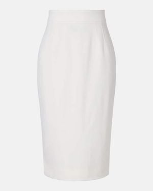 Dolce & Gabbana Wool-Blend Pencil Skirt - White