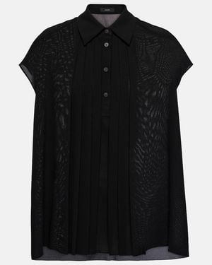 JOSEPH Antin Pleated Blouse - Black