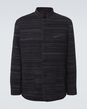 Missoni Space-Dyed Wool-Blend Jacket - Blue