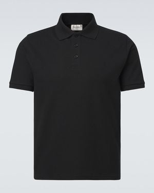 Saint Laurent Cotton-Blend Polo Shirt - Black