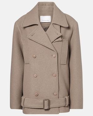 Frankie Shop Scothern Virgin Wool Peacoat - Brown