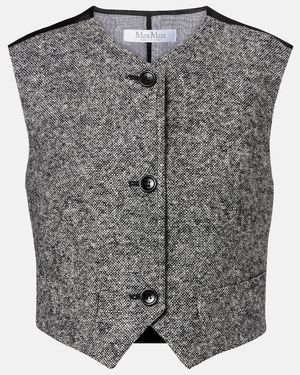 Max Mara Beato Wool And Silk Vest - Grey