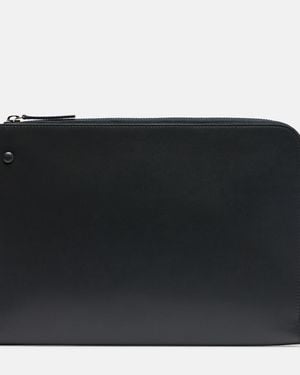 The Row Portfolio Leather Pouch - Black
