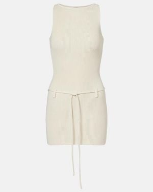 AYA MUSE Zeal Cotton And Silk Minidress - White