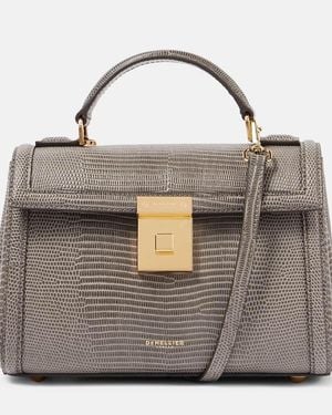 DeMellier Paris Lizard-Effect Leather Tote Bag - Metallic