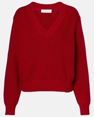 Victoria Beckham Pullover Aus Einem Baumwollgemisch - Rot