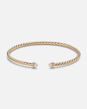 David Yurman Armreif Cablespira Flex Micro Aus 18Kt Gelbgold Mit Diamanten - Mettallic