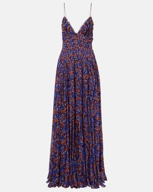 Ulla Johnson Maxikleid Atrani Aus Seidenchiffon - Lila