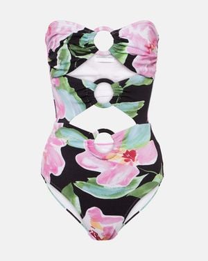 Alexandra Miro Anya Cutout Floral Swimsuit - White