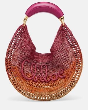 Chloé Schultertasche Summer Banana Medium - Rot