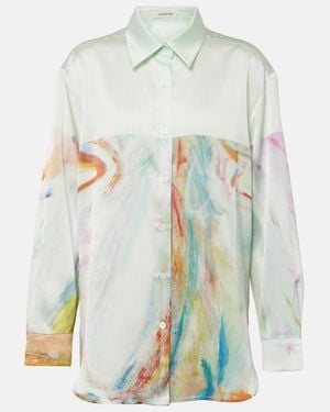 JACQUES WEI Camisa Estampada - Azul