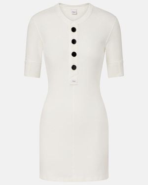 Chloé Cotton Jersey Shirt Dress - White