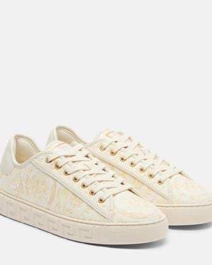 Versace Zapatillas Greca De Lona - Neutro