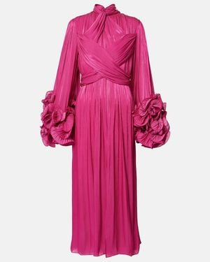 Costarellos Ruffled Midi Dress - Pink