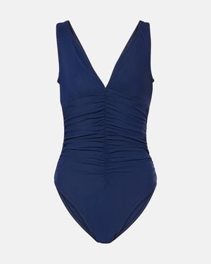 Karla Colletto Gathered Swimsuit - Blue