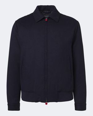 Kiton Wool Bomber Jacket - Blue
