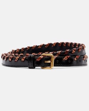 Dries Van Noten Braided Leather Belt - Black