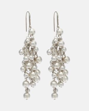 Isabel Marant Tiva Embellished Drop Earrings - White