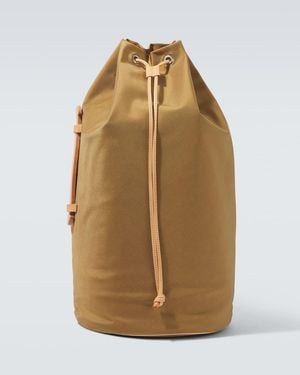 AURALEE X Aeta Leather-Trimmed Shoulder Bag - Natural