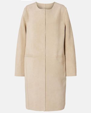 TOTEME Suede Coat - Natural