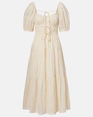 Ulla Johnson Palma Gathered Cotton Maxi Dress - Natural