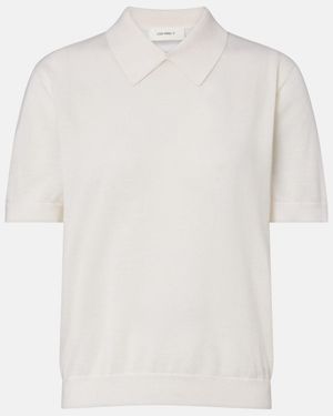Lisa Yang Naara Cashmere Polo Sweater - White