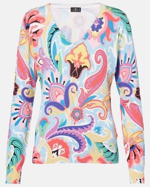 Etro Pullover Aus Einem Seidengemisch - Mehrfarbig