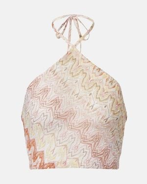 Missoni Lame Crop Top - Natural
