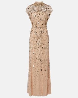 Jenny Packham Sylvie Embellished Gown - Natural