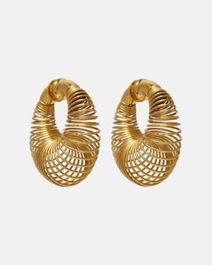 Alaïa Spiral Hoop Earrings - Metallic