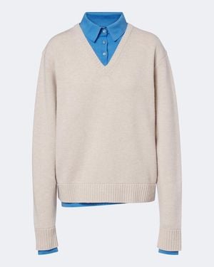 Acne Studios Layered Wool Sweater - White
