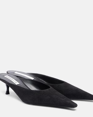 Victoria Beckham 45 Suede Mules - Blue