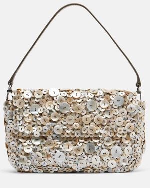 STAUD Verzierte Schultertasche Timmy - Mettallic