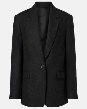 TOTEME Wool-Blend Flannel Blazer - Black