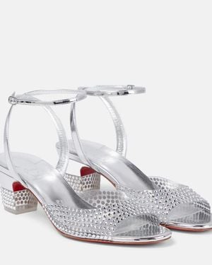Christian Louboutin Cassandrissima Embellished Pvc Sandals - White