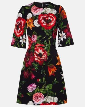 Dolce & Gabbana Floral Minidress - Red