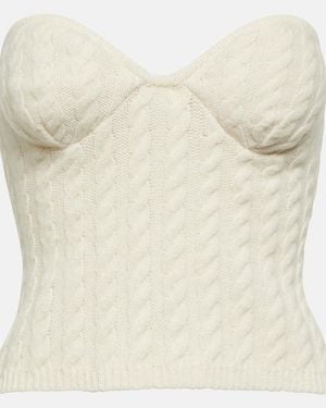 Magda Butrym Cable-Knit Tube Top - Natural