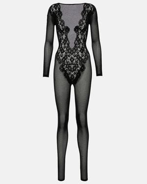 Wolford Floral Lace Jumpsuit - Black