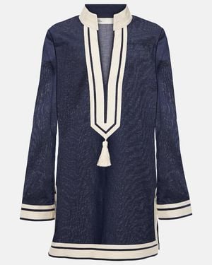 Tory Burch Cotton Tunic Dress - Blue