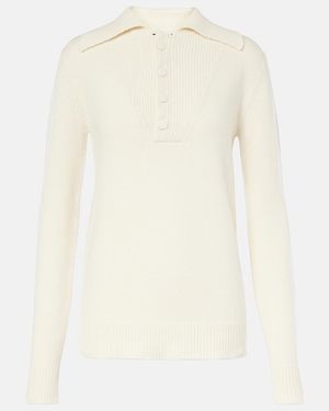 Plan C Polopullover Aus Wolle Und Kaschmir - Weiß