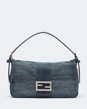 Fendi Schultertasche Baguette 26424 Small - Blau