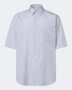 Saint Laurent Hemd Cassandre Aus Baumwolle - Blau